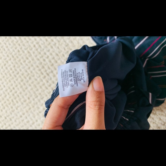 Frank & Oak Multistriped V-Neck Jumpsuit in Navy - Picture 5 of 5